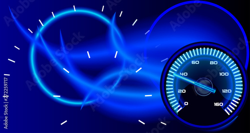 Background with a picture of the speedo in neon fire.