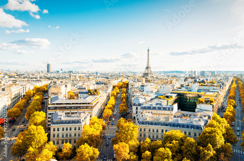 eiffel tour and Paris cityscape