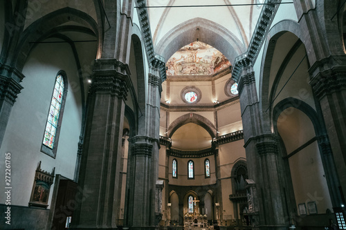 Panoramic view of interior of Cattedrale di Santa Maria del Fiore