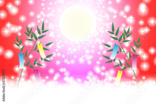 #Background #wallpaper #Vector #Illustration #design #image #Japan #china #Asia #free_size #背景 #壁紙 #ベクター #イラスト #デザイン #無料 #無料素材 #バックグラウンド #フリー素材 #イメージ #和風素材 #日本 伝統,短冊,竹飾り,夏,天の川,星空,キラキラ,七月,イラスト,無料,夜空,背景