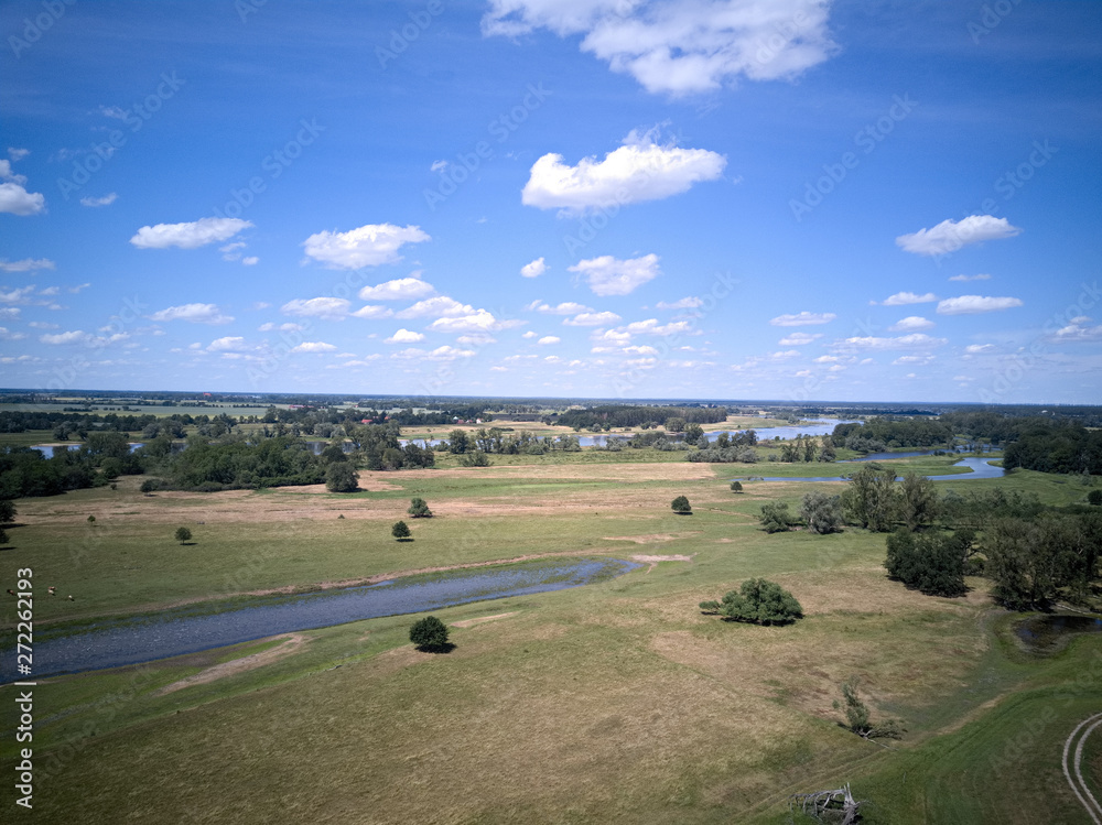 Obraz premium Fluss Landschaft Deutschland Elbe - German River Landscape