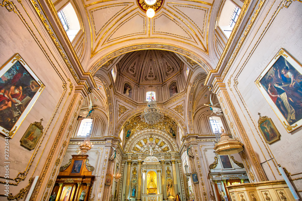 Oaxaca, Mexico-2 December 2018: Oaxaca, Landmark Basilica Our Lady of Solitude in historic city center