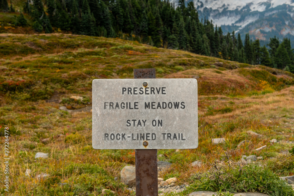 Preserve Fragile Meadows Sign