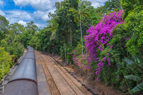 The Kuranda Railway is a very popular tourist attraction in the tropical north of Queensland Australia photo