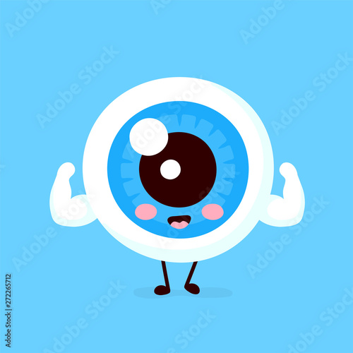 Cute healthy strong smiling happy eyeball