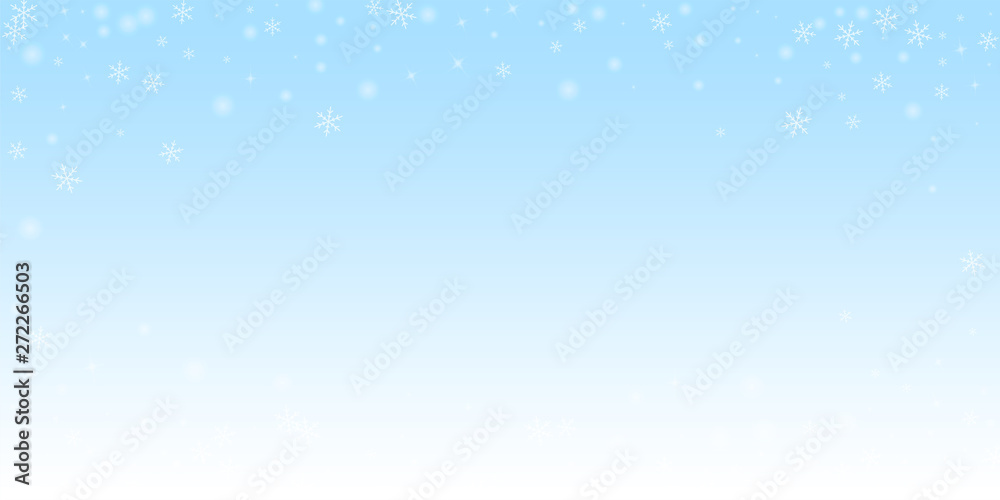 Sparse glowing snow Christmas background. 