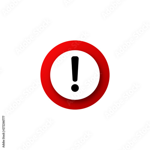 Red alert icon . Important  message sign.