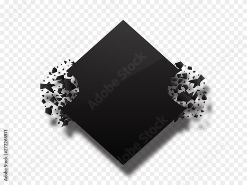 Black explosion banner .
