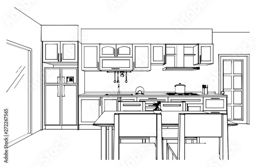 kitchen sketch design