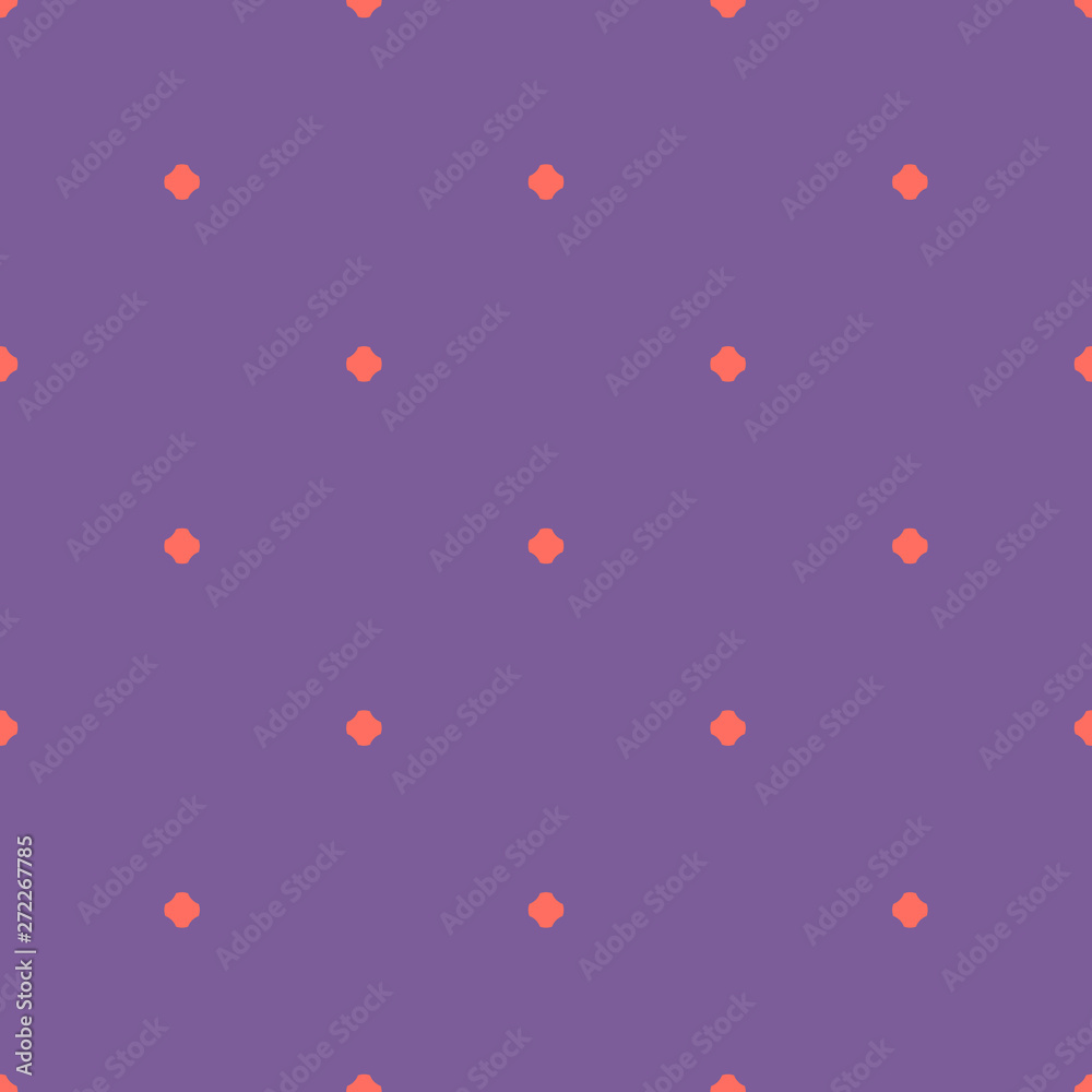 Simple vector abstract minimalist floral texture. Coral and purple color