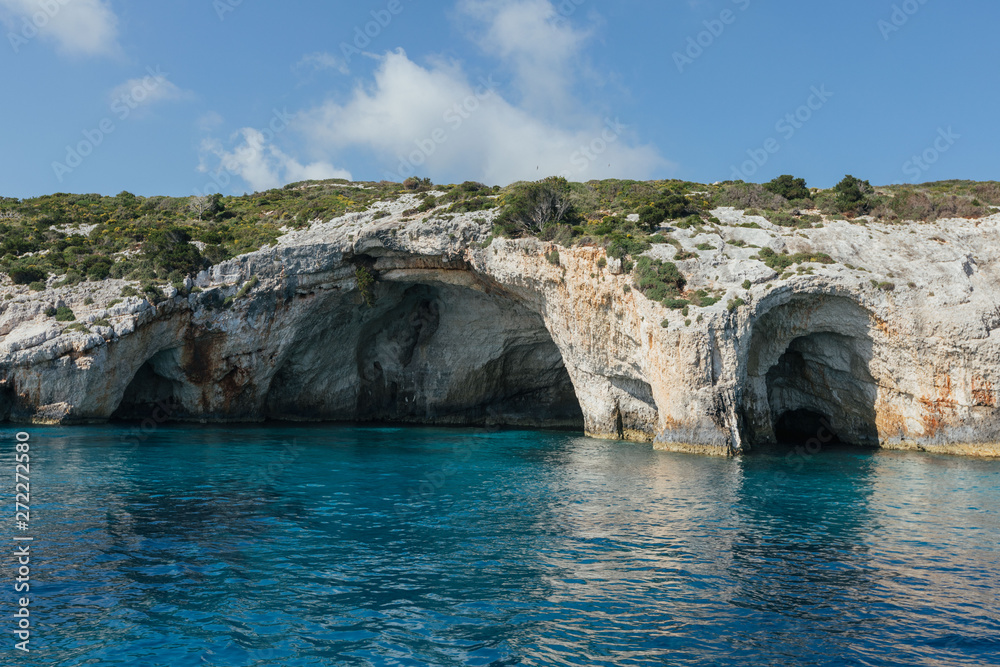 Blue cave in Zakynthos, Zante - Grece