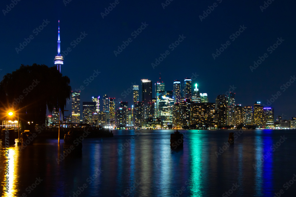 Night view from Toronto island in Toronto, Ontario, Canada Night view from Toronto island in Toronto, Ontario, Canada