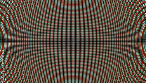 Curved crt display grid illustration with awesome cromatic aberration background photo