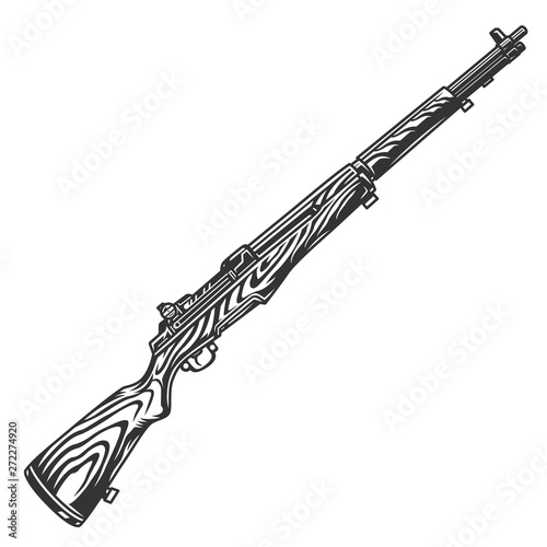 Vintage carbine rifle concept photo