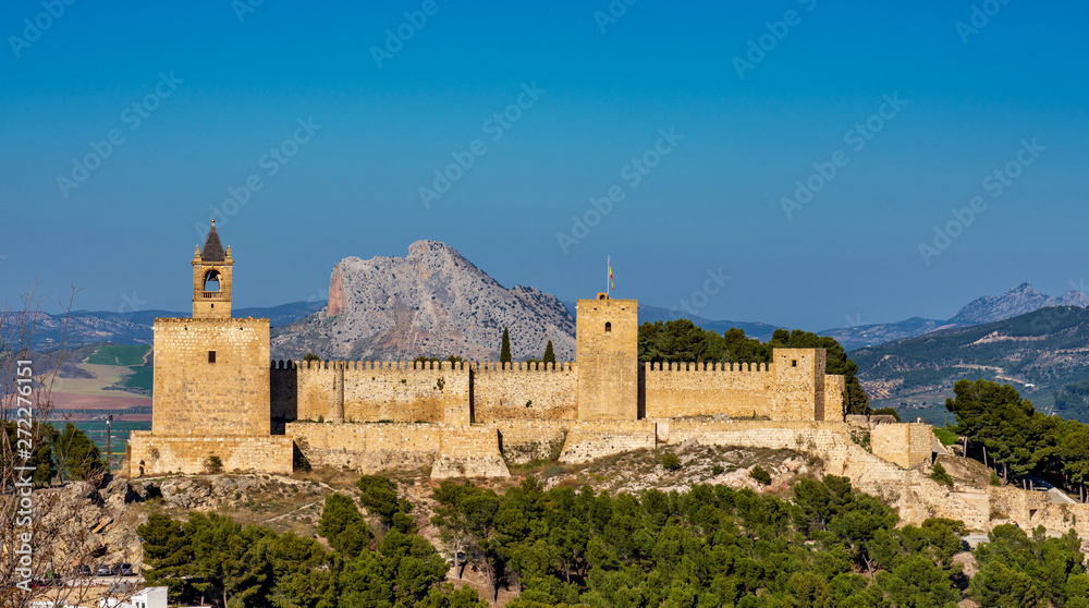 Alcazaba Castle of Antequera in provinceMalaga. Andalusia, Spain