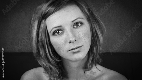 Obraz na plátně fille tache de rousseur