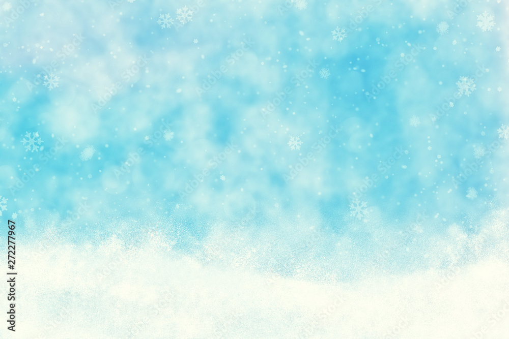 Abstract Snowy Winter Illustration Background