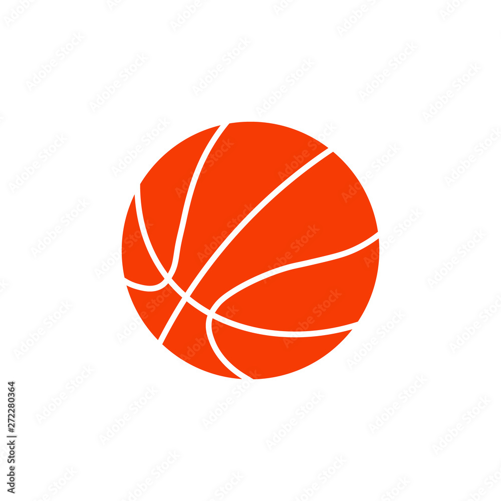 Basketball ball isolated on white background. Vector.