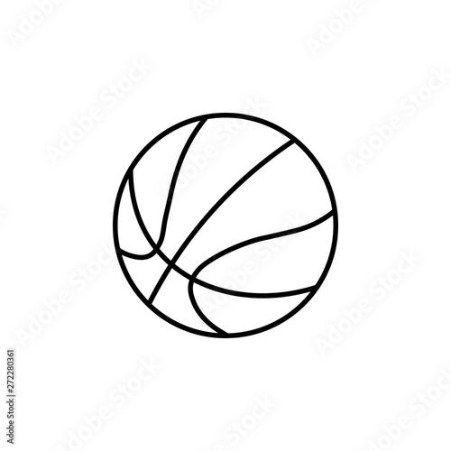 Basketball ball icon. Line style. Vector.