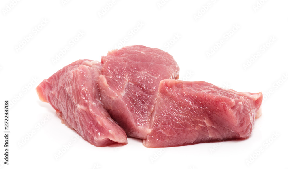 raw meat isolated on white