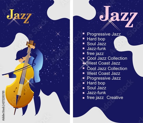 Canvas Print jazz and blues flyer