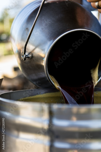 pouring molasses