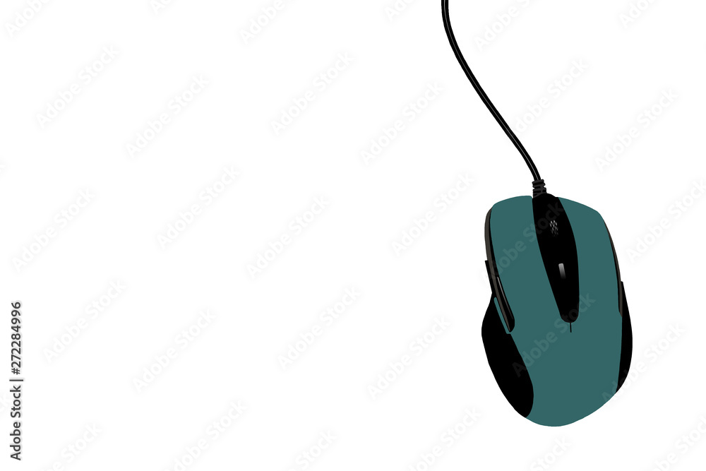 computer mouse on a white background copy space computer mouse on a white background copy space