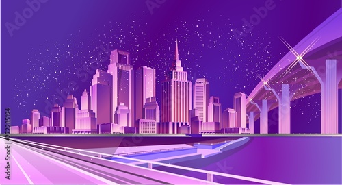 night neon city