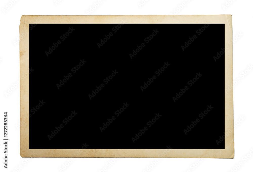 Blank old photo isolated on white Blank old photo isolated on white