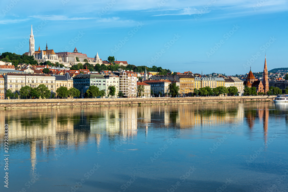 Fisherman's Bastion and Danube Reflection