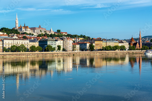 Fisherman's Bastion and Danube Reflection