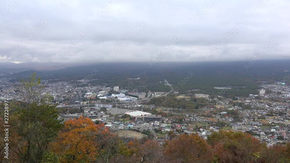 View of Kawaguchiko & Mount Fuji surroundings from the Tenjoyama Park observation desk. Kawaguchiko, Yamanashi, Japan View of Kawaguchiko & Mount Fuji surroundings from the Tenjoyama Park observation desk. Kawaguchiko, Yamanashi, Japan