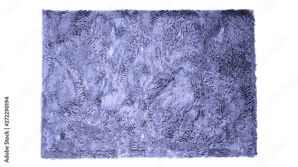 Fototapeta premium Fuzzy carpet isolated on white background. Interior element. 3d render