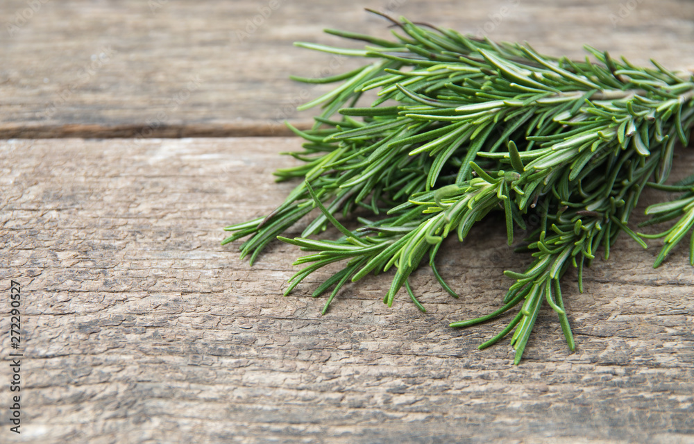 Rosemary bound on a wooden board Rosemary bound on a wooden board