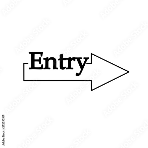 Entry icon arrow pointer illustration line