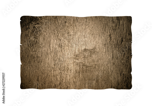 Wooden board isolated on white.