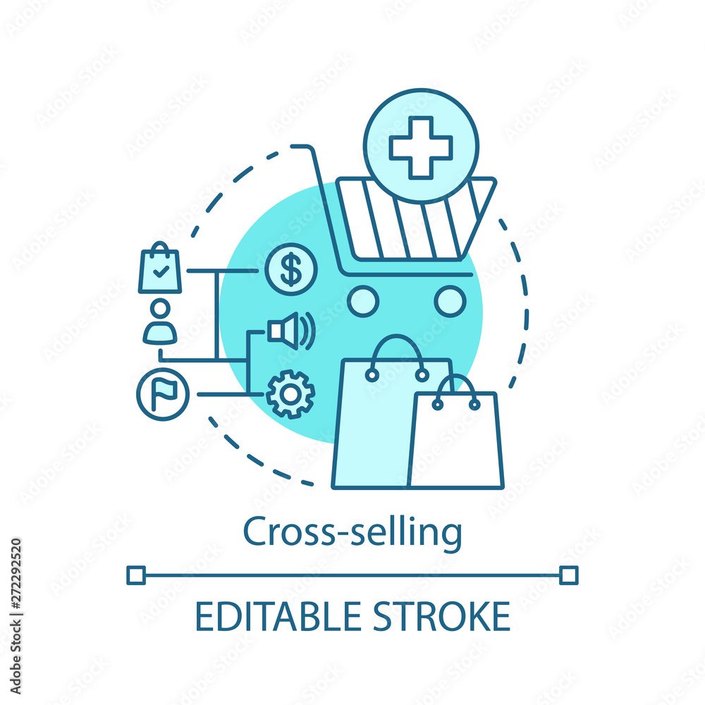 Cross-selling concept icon