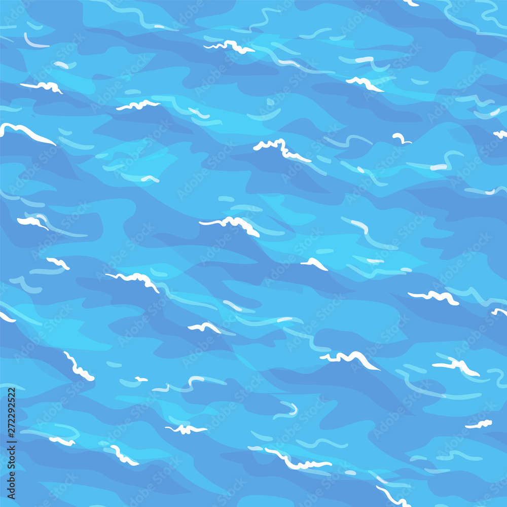 Obraz premium Sea waves seamless pattern.