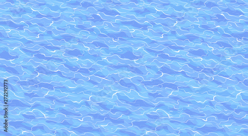 Sea waves seamless pattern. 