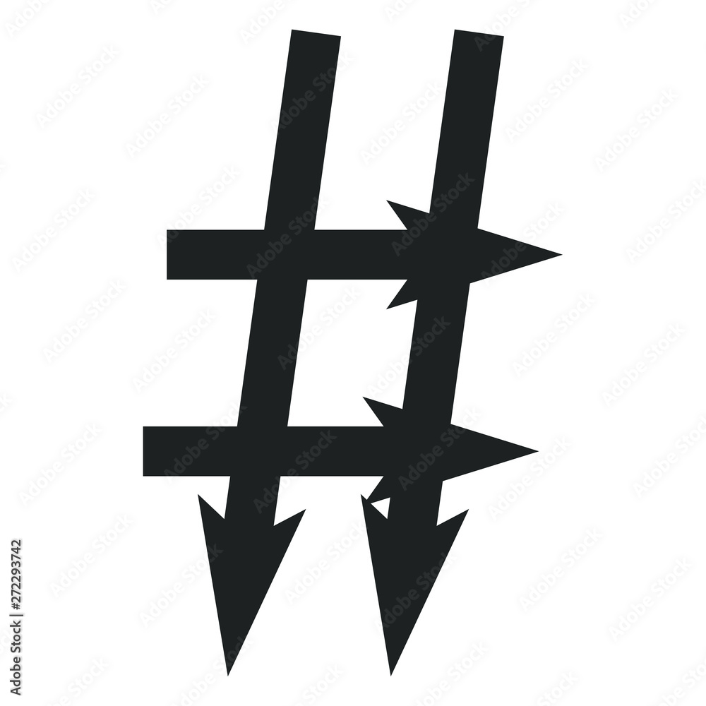 Fototapeta premium Hashtag icon. Simple element illustration. Hashtag symbol design from Social Media Marketing collection. web and mobile.