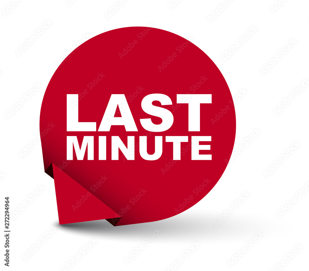 red vector banner last minute