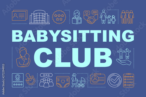 Babysitting club word concepts banner