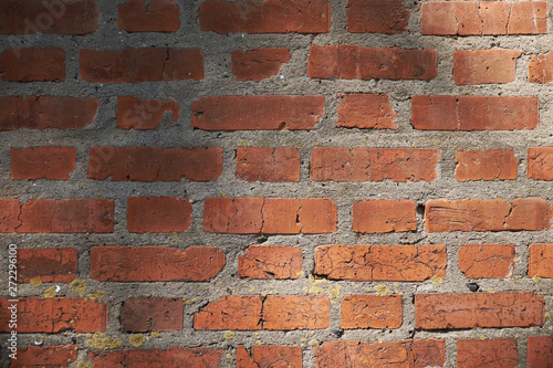 background old brick wall construction