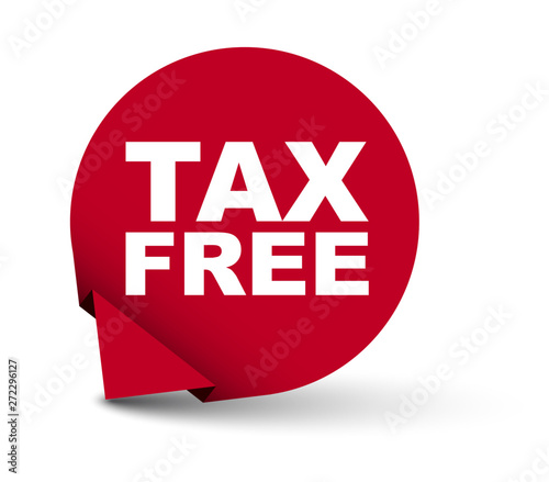 red vector banner tax free