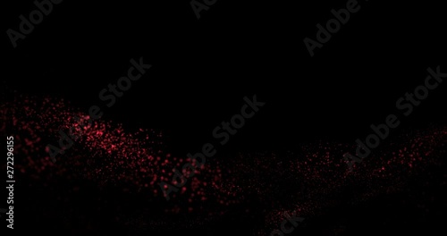Red Particle Twirl 3D Rendered Wallpaper Animation Video.