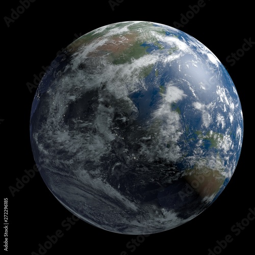 Fototapeta Naklejka Na Ścianę i Meble -  Planet Earth From Space Day And Night Focus on Australia 3D Rendered Illustration.