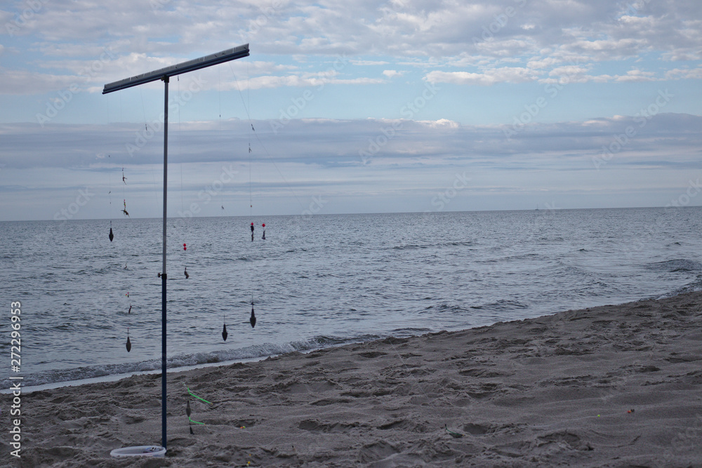 Fishing competition by the sea. Baltic Sea, Jastarnia, Year 2019.