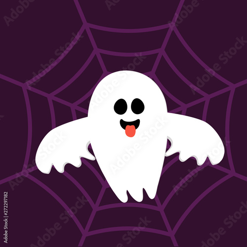 happy scary ghost illustration