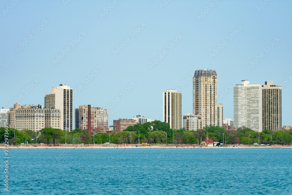 Lincoln Park Chicago Skyline from Lake Michigan Lincoln Park Chicago Skyline from Lake Michigan