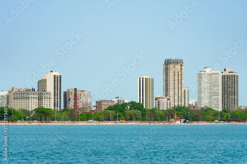 Lincoln Park Chicago Skyline from Lake Michigan